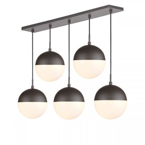 Подвесной светильник Copper Light Black Pendant 5 Черный Белый Подвесной светильник Copper Light Black Pendant 5 Черный Белый в Волгограде | Loft Concept