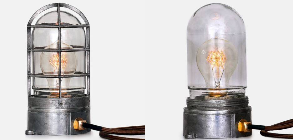 Настольная лампа Steampunk Cage Glass Edison Table lamp Настольная лампа Steampunk Cage Glass Edison Table lamp - Loft-Concept в Волгограде