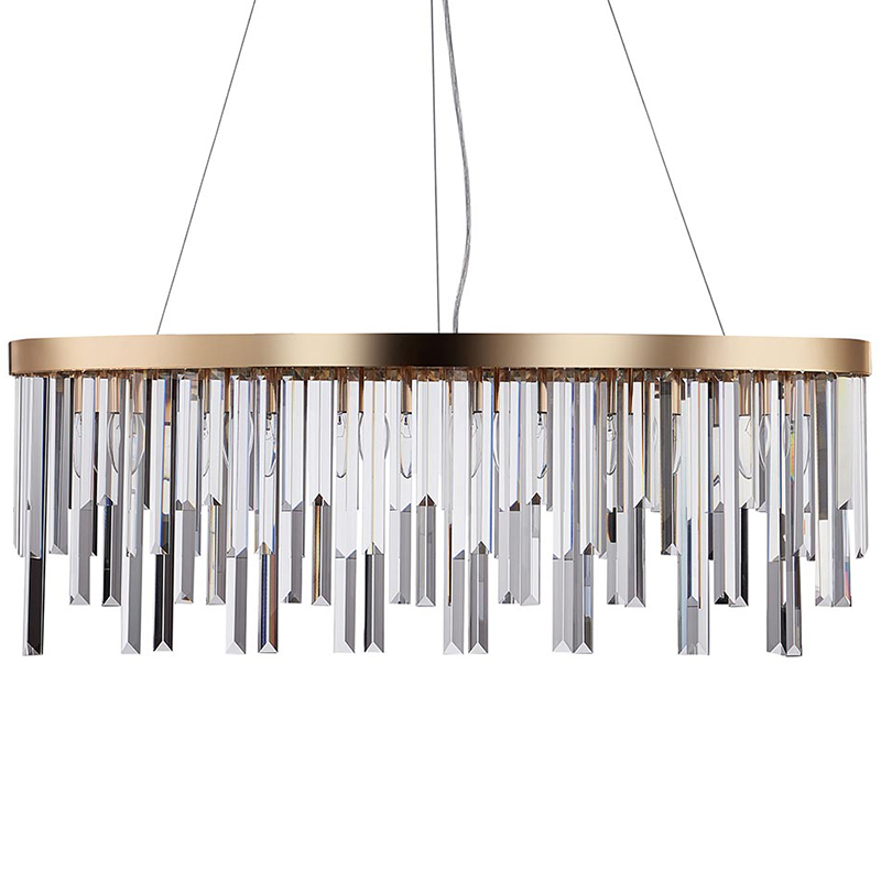 Люстра Bennett Oval Chandelier gold 90 Золотой Прозрачный Люстра Bennett Oval Chandelier gold 90 Золотой Прозрачный в Волгограде | Loft Concept