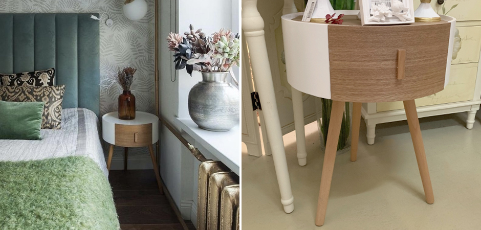 Тумбочка Stockholm White & Beige Сircle Тумбочка Stockholm White & Beige Сircle - Loft-Concept в Волгограде