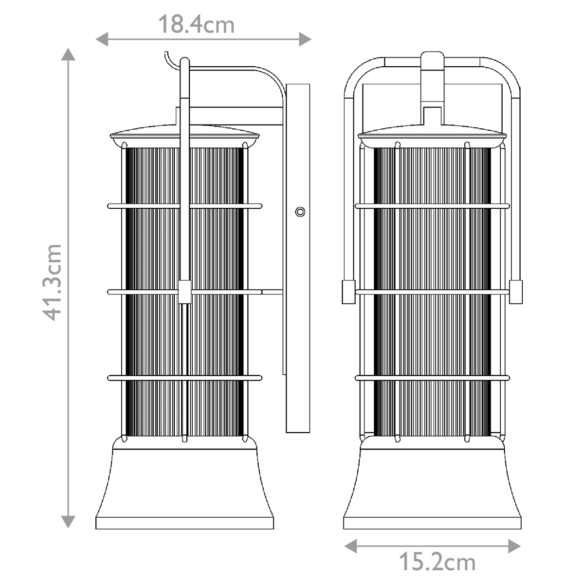 Настенный фонарь цилиндрической формы с рифленым стеклом в золотом каркасе на черном прямоугольном основании Eurofase в Волгограде