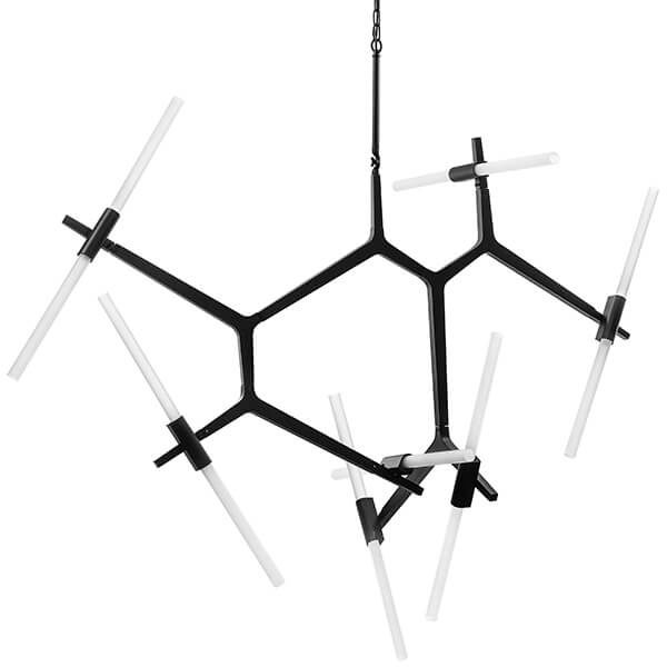 Люстра Агнес Chandelier Black 14 Белый Черный Люстра Агнес Chandelier Black 14 Белый Черный в Волгограде | Loft Concept