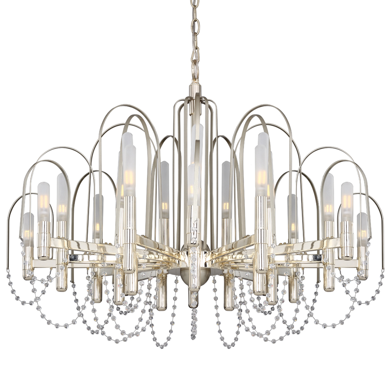 Люстра Perrine Chandelier 93 Золотой Шампань Прозрачный Белый Люстра Perrine Chandelier 93 Золотой Шампань Прозрачный Белый в Волгограде | Loft Concept