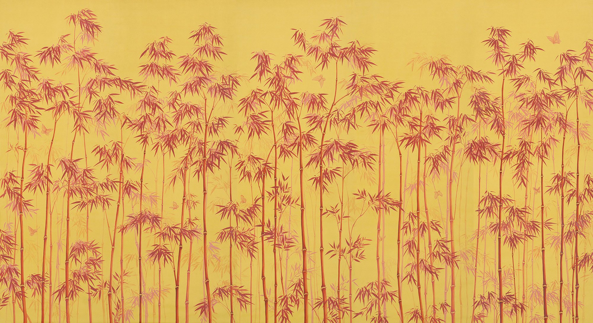 Обои ручная роспись Distant Bamboo Firefly on dyed paper Обои ручная роспись Distant Bamboo Firefly on dyed paper - постер Loft-Concept в Волгограде
