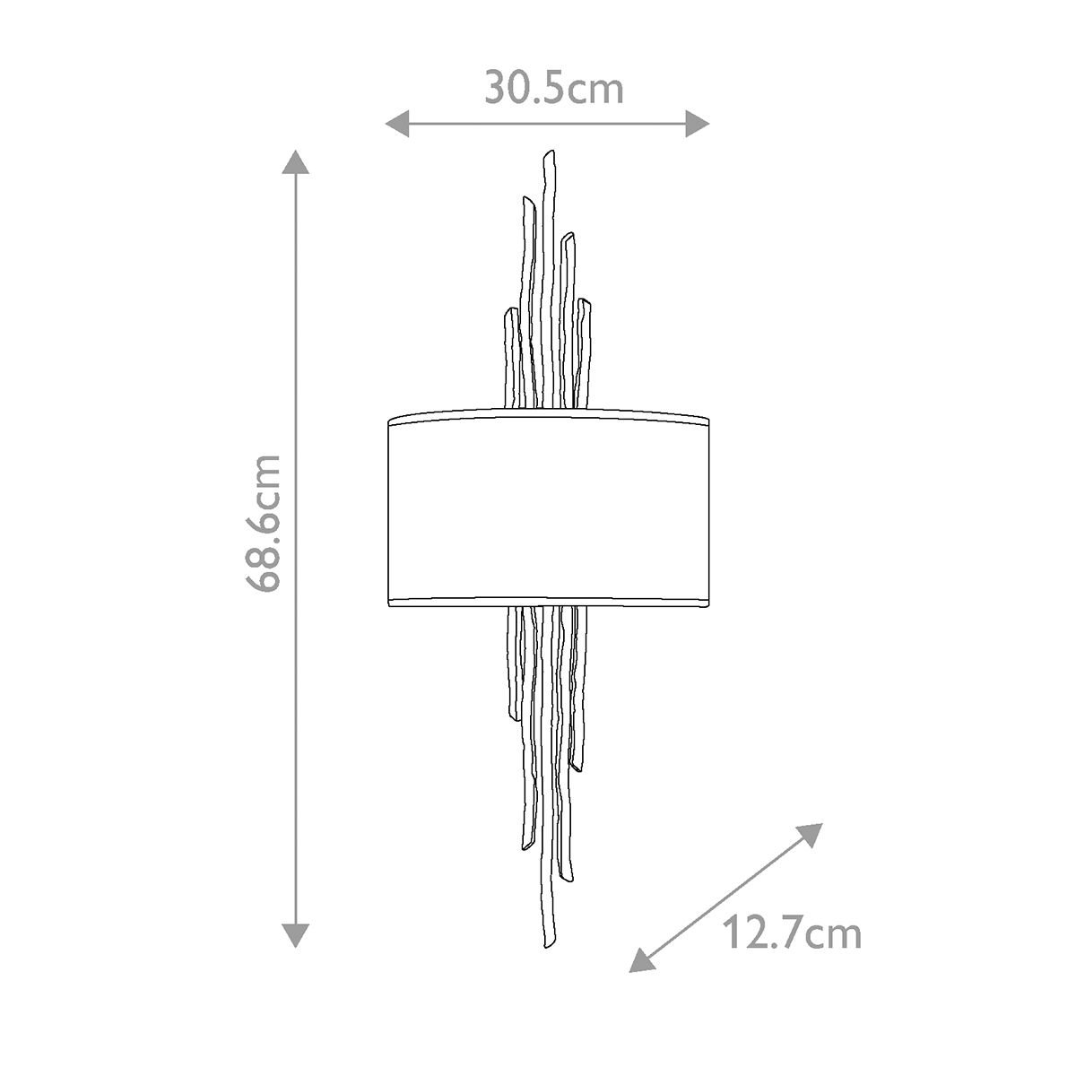 Бра с белым абажуром и элементами в виде натуральных веток Hinkley в Волгограде