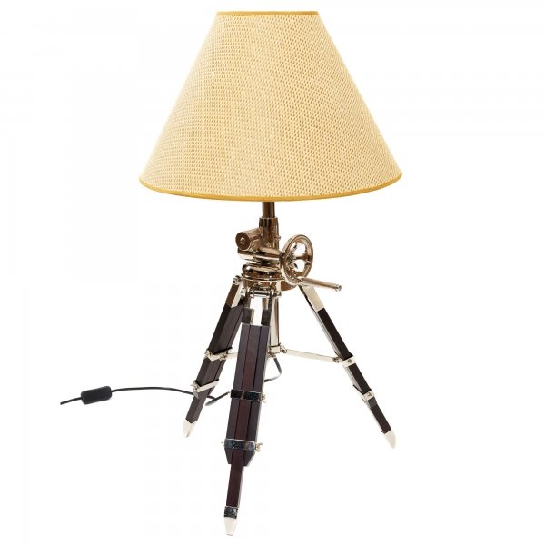 Настольная лампа Tripod Table Lamp Бежево-серый Коричневый Настольная лампа Tripod Table Lamp Бежево-серый Коричневый в Волгограде | Loft Concept