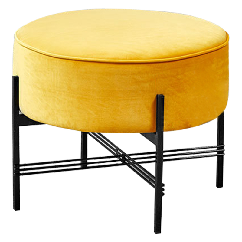 Пуф желтый велюровый Sanjay Velour Pouf Yellow Желтый Черный Пуф желтый велюровый Sanjay Velour Pouf Yellow Желтый Черный в Волгограде | Loft Concept