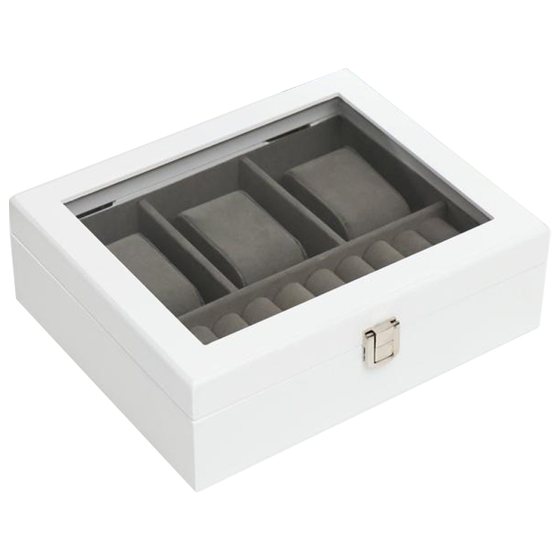 Шкатулка для часов Arianwen Watch Box Белый Серый Шкатулка для часов Arianwen Watch Box Белый Серый в Волгограде | Loft Concept