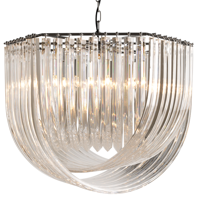 Люстра Chandelier Hyeres Никель Прозрачный (Transparent) Люстра Chandelier Hyeres Никель Прозрачный (Transparent) в Волгограде | Loft Concept