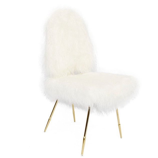 Стул Maxime Lounge Chair Белый Глянцевое золото Стул Maxime Lounge Chair Белый Глянцевое золото в Волгограде | Loft Concept