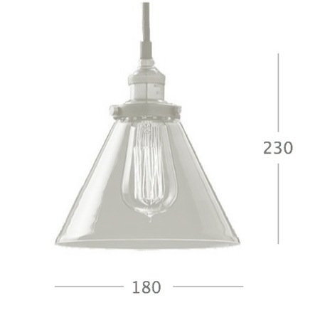 Подвесной светильник Loft Clear Glass Wide Cloche Подвесной светильник Loft Clear Glass Wide Cloche в Волгограде