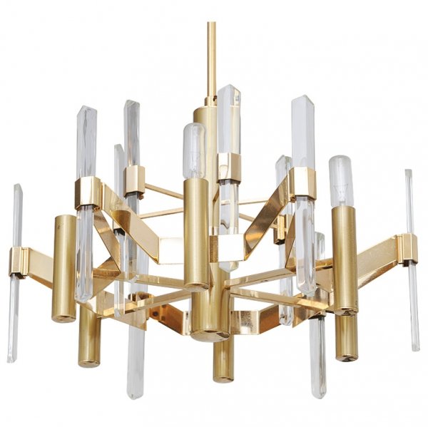 Люстра Gaetano Sciolari Chandelier Хром Золотой Черный Люстра Gaetano Sciolari Chandelier Хром Золотой Черный в Волгограде | Loft Concept