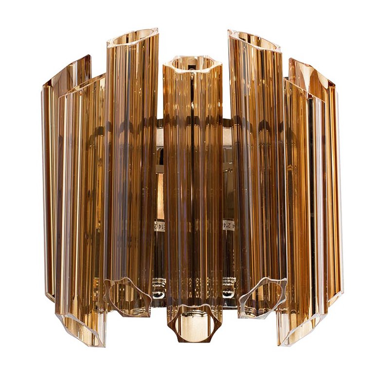 Бра Hexagon tube Bra Amber Хром Янтарь (Amber) Бра Hexagon tube Bra Amber Хром Янтарь (Amber) в Волгограде | Loft Concept