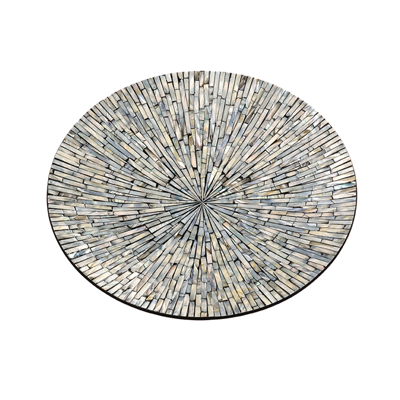 Поднос Nacre Tray Silver Черный Серебряный Поднос Nacre Tray Silver Черный Серебряный в Волгограде | Loft Concept