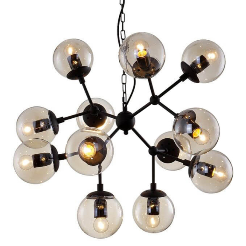 Люстра Modo Chandelier 12 Globes Дымчатый (Smoke) Люстра Modo Chandelier 12 Globes Дымчатый (Smoke) в Волгограде | Loft Concept