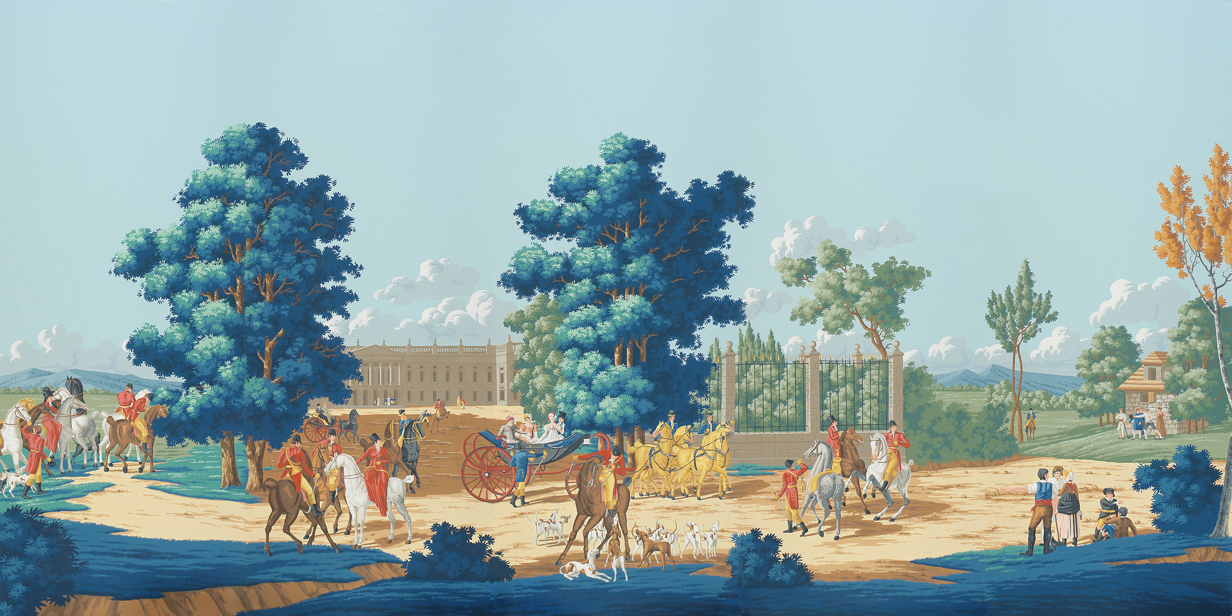 Обои ручная роспись La Chasse de Compiegne Jacquemart Обои ручная роспись La Chasse de Compiegne Jacquemart - постер Loft-Concept в Волгограде