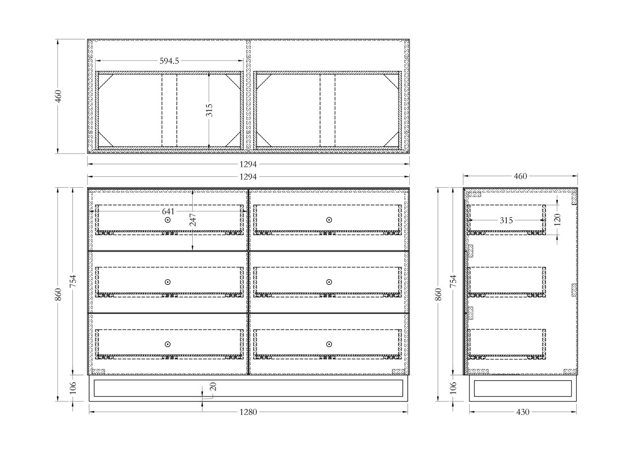 Комод дизайнерский Mirrored Комод дизайнерский Mirrored в Волгограде