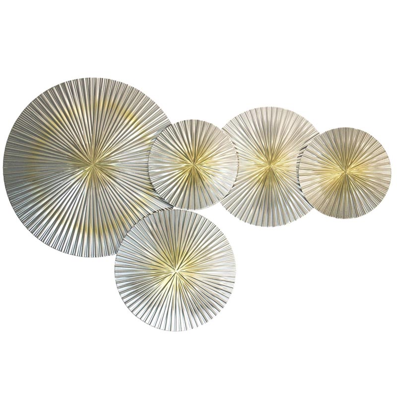 Арт-объект Apollo Gold and Silver Wall Plaque Disc 5 Серебряный Золотой Арт-объект Apollo Gold and Silver Wall Plaque Disc 5 Серебряный Золотой в Волгограде | Loft Concept