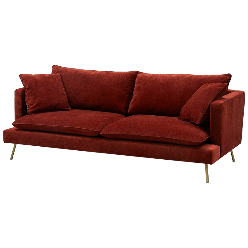 Диван Lambert Sofa Red Красный Красный Золотой Диван Lambert Sofa Red Красный Красный Золотой в Волгограде | Loft Concept