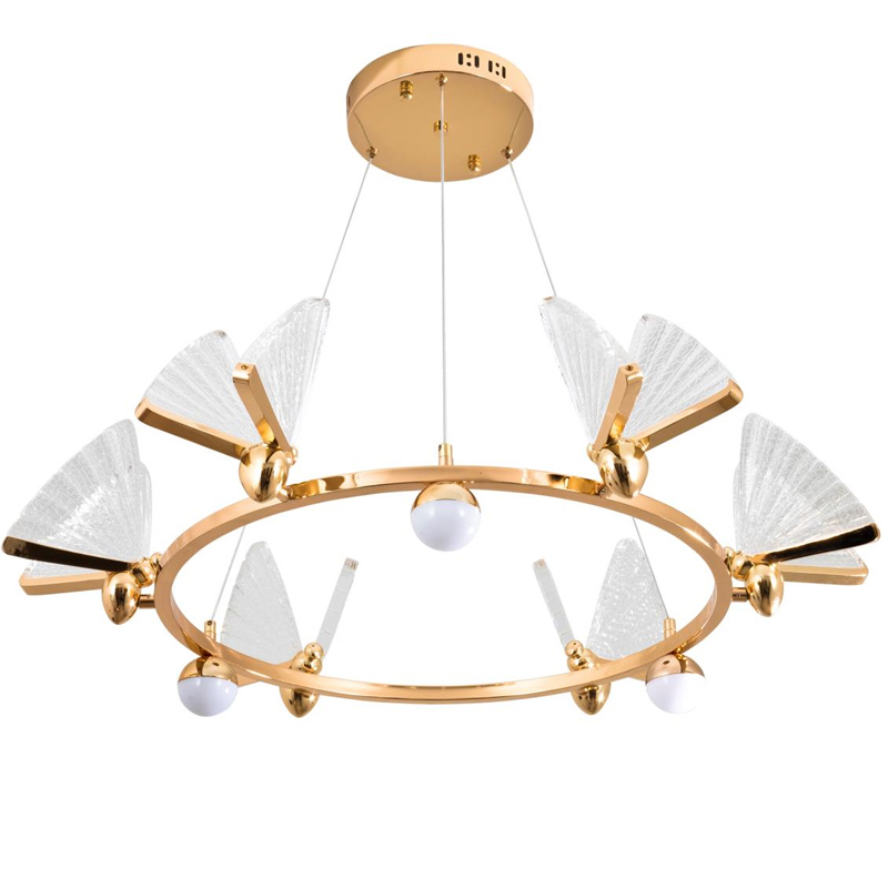 Люстра Золотая Butterfly Enlarged на три лампы Золотой в Волгограде | Loft Concept 