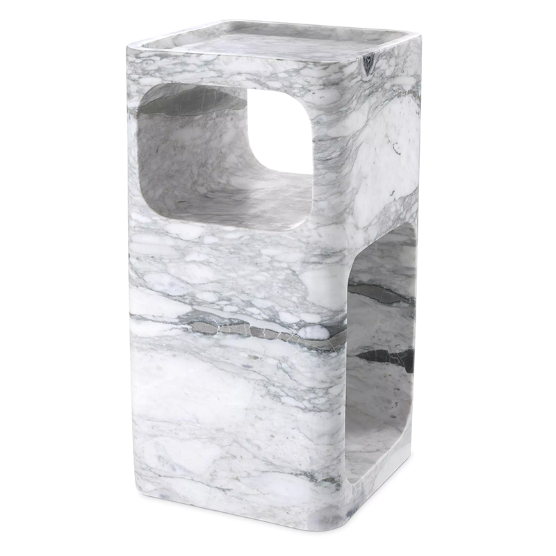 Приставной стол Eichholtz Side Table Adler Marble Белый Мрамор Bianco Приставной стол Eichholtz Side Table Adler Marble Белый Мрамор Bianco в Волгограде | Loft Concept