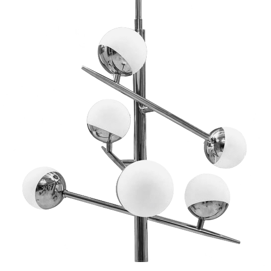 Подвесной светильник Ponte Chandelier Chromium Белый Хром Подвесной светильник Ponte Chandelier Chromium Белый Хром в Волгограде | Loft Concept