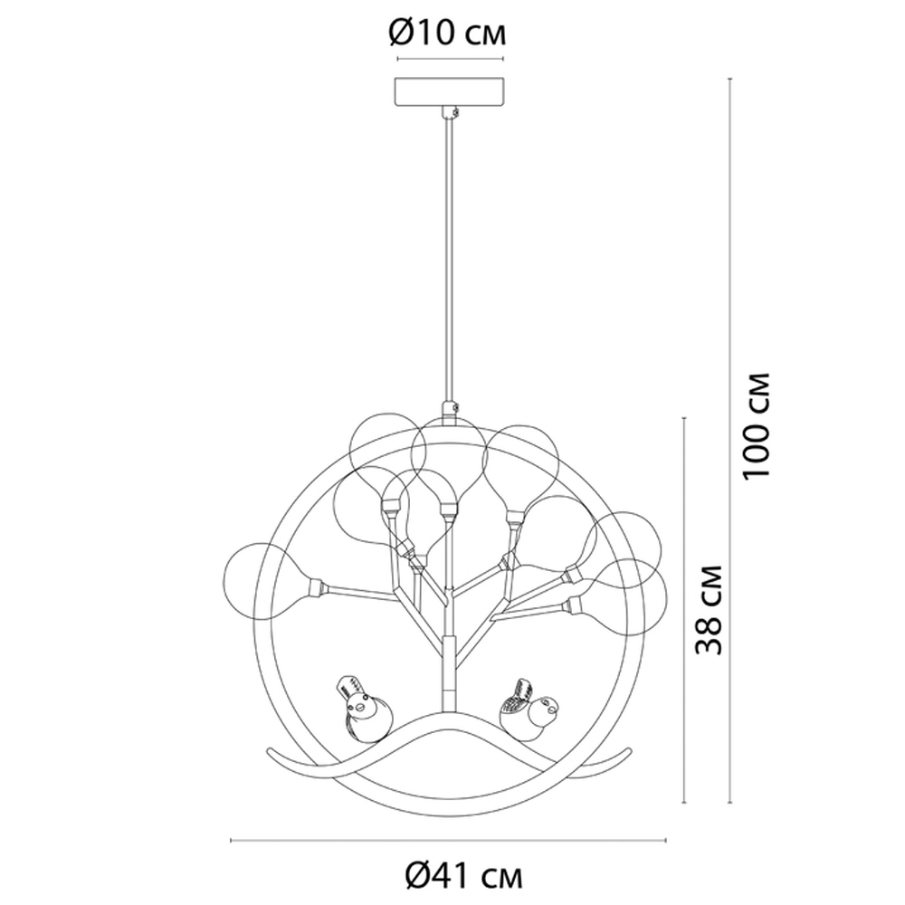 Люстра подвесная круглая Lamp Dexter в Волгограде