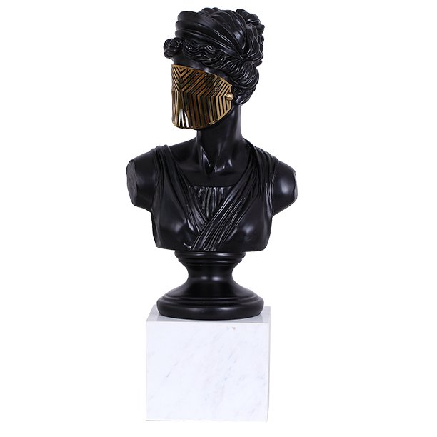 Статуэтка Bust Woman in Mask Черный Белый Золотой Статуэтка Bust Woman in Mask Черный Белый Золотой в Волгограде | Loft Concept