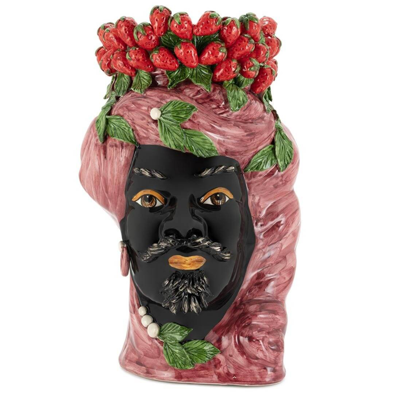 Ваза VASE STRAWBERRIES HEAD MAN BIG Red Бургундский красный Ваза VASE STRAWBERRIES HEAD MAN BIG Red Бургундский красный в Волгограде | Loft Concept