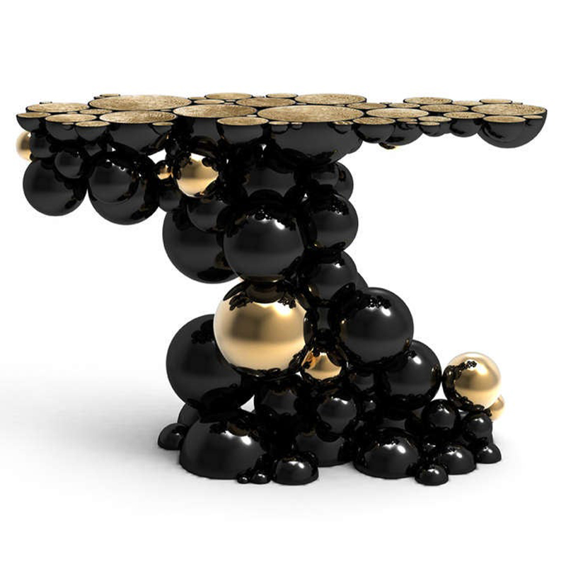 Консоль Newton Console by Boca do Lobo Studio Черный Черный Золотой Консоль Newton Console by Boca do Lobo Studio Черный Черный Золотой в Волгограде | Loft Concept