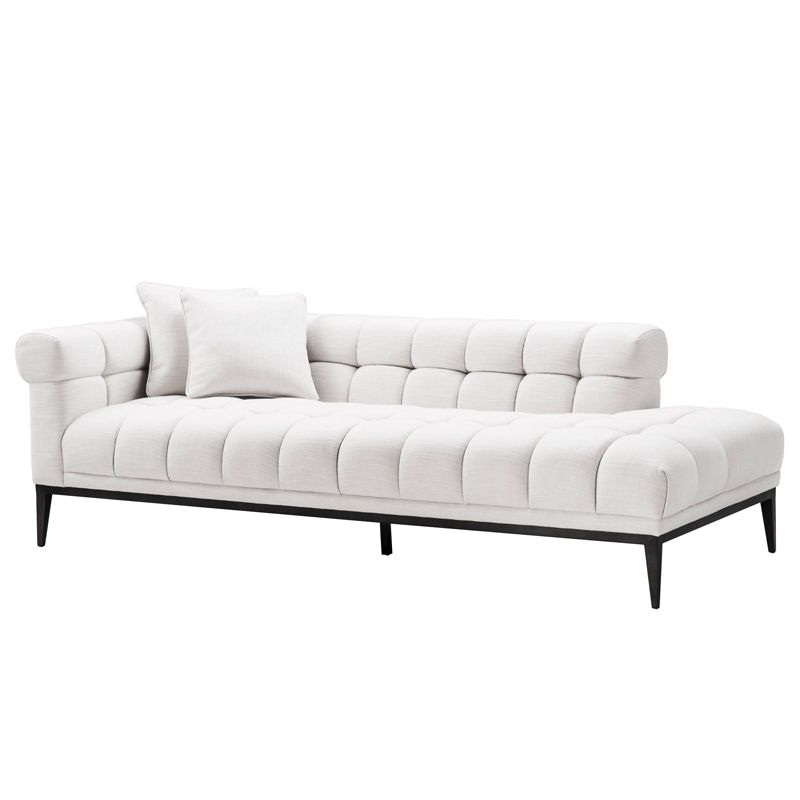 Кушетка Eichholtz Lounge Sofa Aurelio Left Белый Черный в Волгограде | Loft Concept 