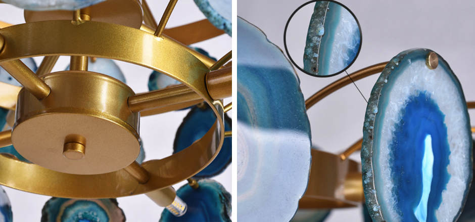 Люстра Agate Burst Chandelier 3 Round blue Люстра Agate Burst Chandelier 3 Round blue - Loft-Concept в Волгограде