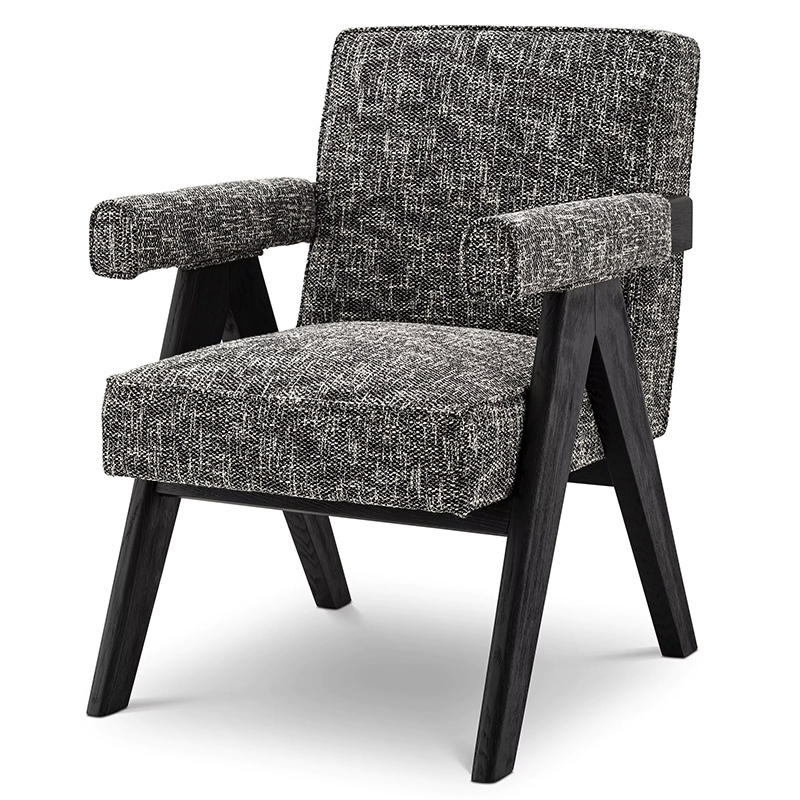 Стул Eichholtz Dining Chair Greta Черный Черный Черно-белый в Волгограде | Loft Concept 