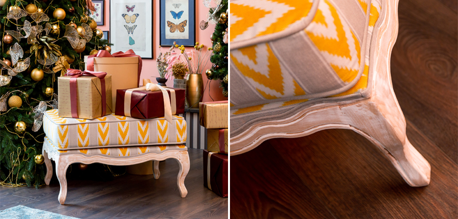 Пуф Ikat Pattern с желтым узором Пуф Ikat Pattern с желтым узором - Loft-Concept в Волгограде