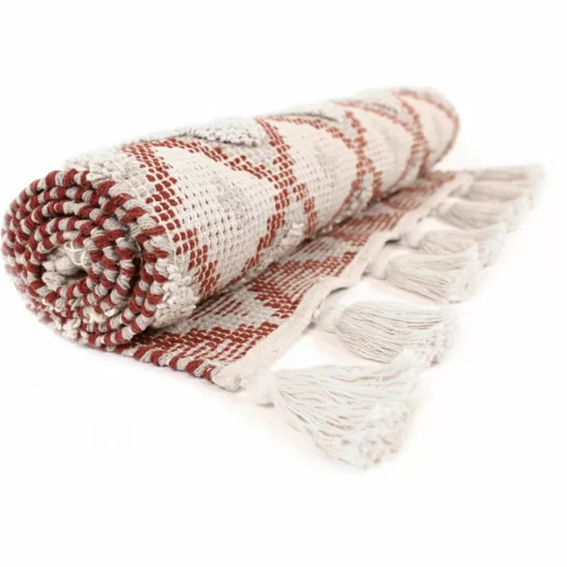 Ковер Juvenal Carpet 100% хлопок Бургундский красный Ковер Juvenal Carpet 100% хлопок Бургундский красный в Волгограде | Loft Concept