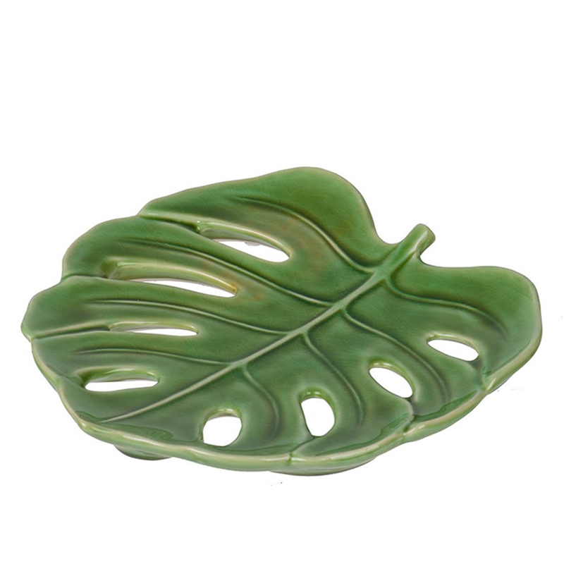 Блюдо Green Leaf монстера Зеленый шалфей Блюдо Green Leaf монстера Зеленый шалфей в Волгограде | Loft Concept