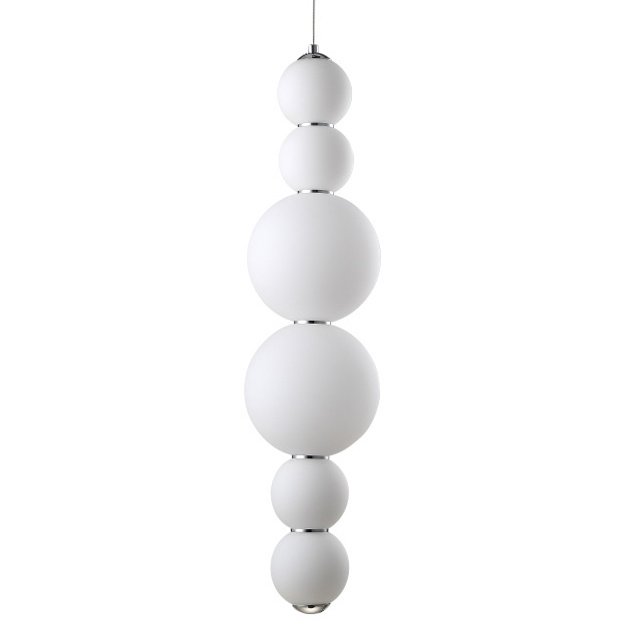 Люстра PEARLS Suspension Pendant Lamp C Белый Хром Люстра PEARLS Suspension Pendant Lamp C Белый Хром в Волгограде | Loft Concept