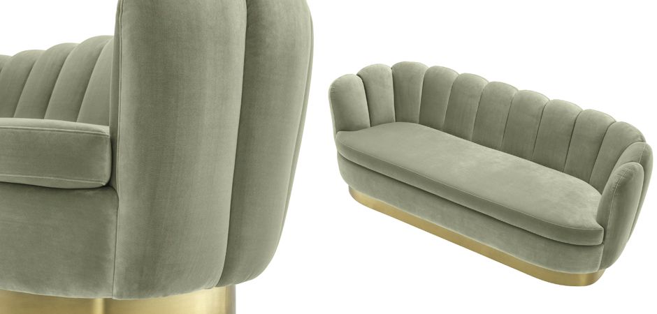 Диван Eichholtz Sofa Mirage pistache green Диван Eichholtz Sofa Mirage pistache green - Loft-Concept в Волгограде