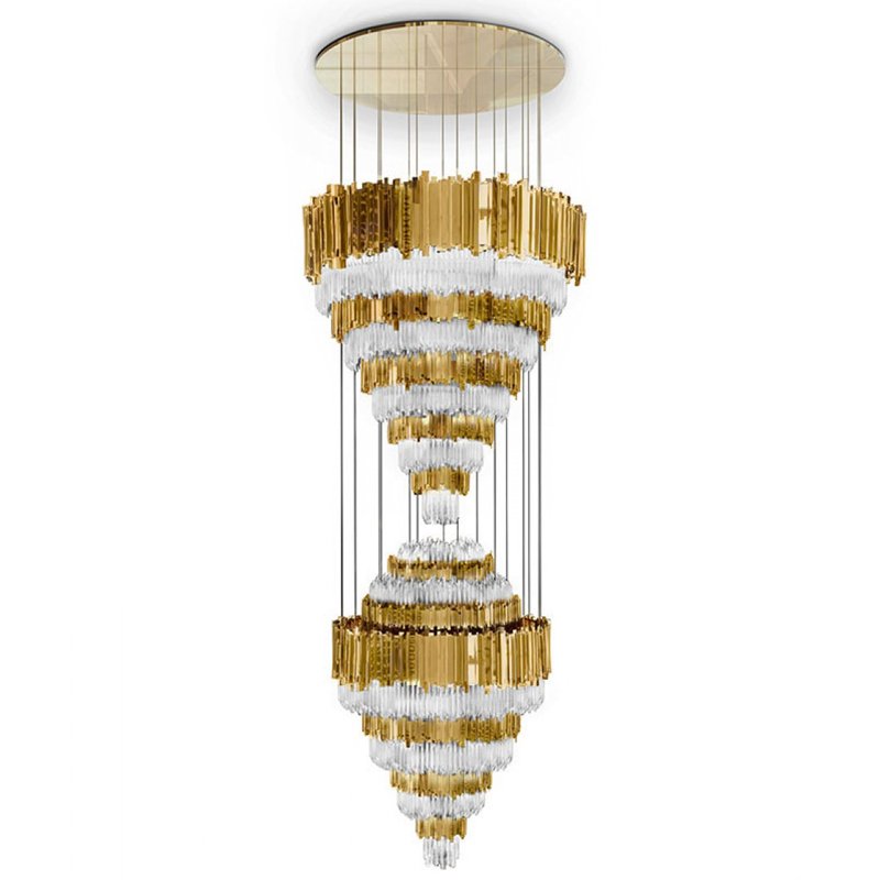 Люстра Luxxu Empire Chandelier XL Глянцевое золото Прозрачное Стекло Люстра Luxxu Empire Chandelier XL Глянцевое золото Прозрачное Стекло в Волгограде | Loft Concept