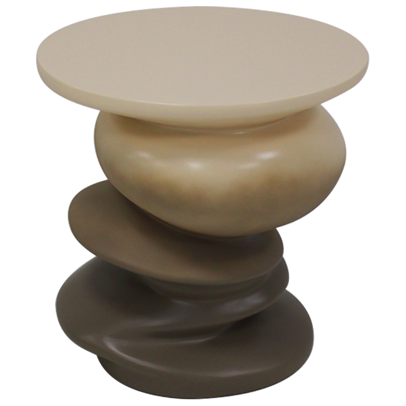 Приставной стол Stacked Stones Side Table Бежевый Коричневый Приставной стол Stacked Stones Side Table Бежевый Коричневый в Волгограде | Loft Concept