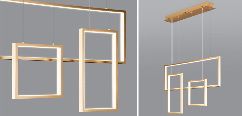 Люстра Rectangle Geometry Chandelier Gold 3 Люстра Rectangle Geometry Chandelier Gold 3 - Loft-Concept в Волгограде