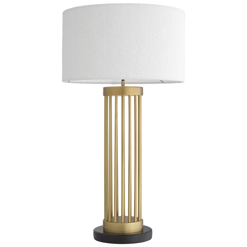Настольная лампа Eichholtz Table Lamp Condo Brass Белый Латунь Черный Настольная лампа Eichholtz Table Lamp Condo Brass Белый Латунь Черный в Волгограде | Loft Concept