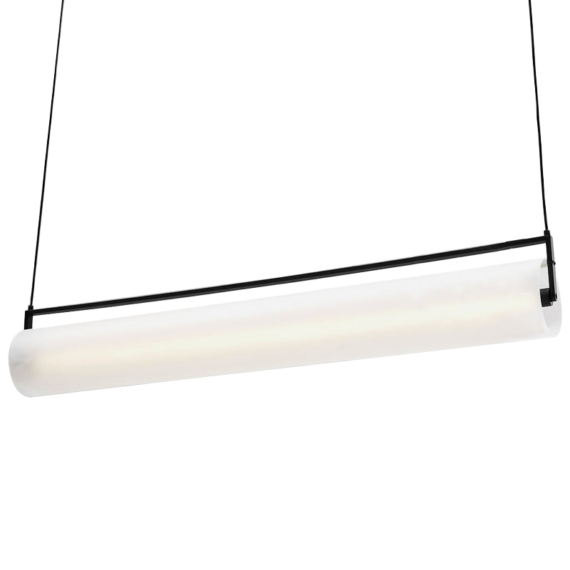 Дизайнерский линейный подвесной светильник CANVAS LINEAR HANGING LAMP Белый Черный Дизайнерский линейный подвесной светильник CANVAS LINEAR HANGING LAMP Белый Черный в Волгограде | Loft Concept