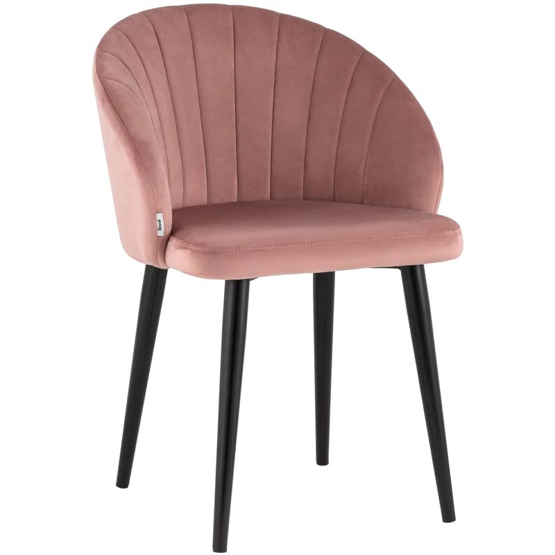 Стул Balsari Chair Пыльно-Розовый Велюр Розовый пастельный Черный Стул Balsari Chair Пыльно-Розовый Велюр Розовый пастельный Черный в Волгограде | Loft Concept