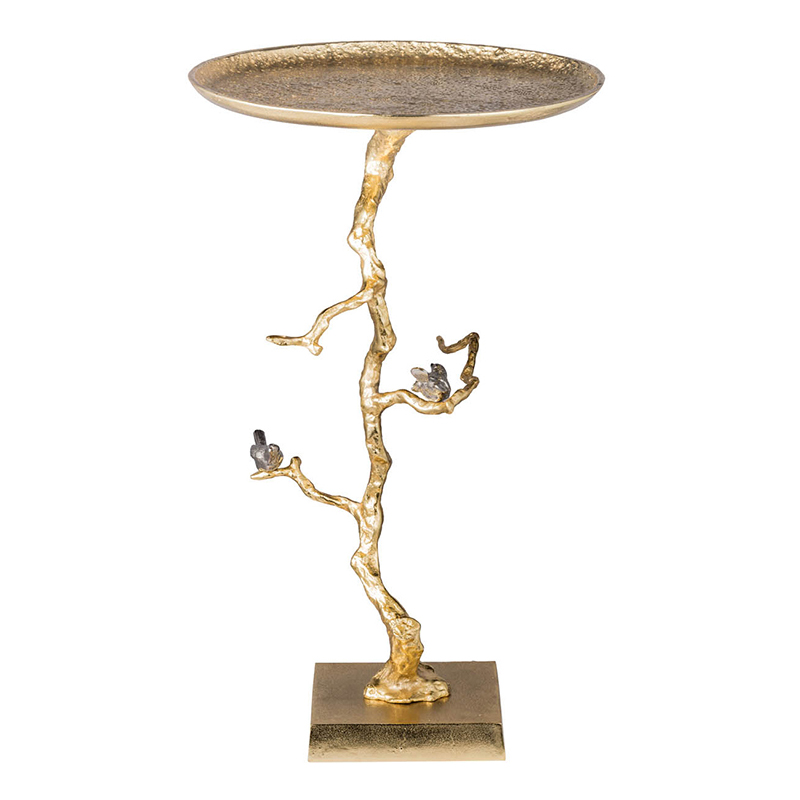 Приставной столик Tree Branch & Bird Gold Золотой Приставной столик Tree Branch & Bird Gold Золотой в Волгограде | Loft Concept