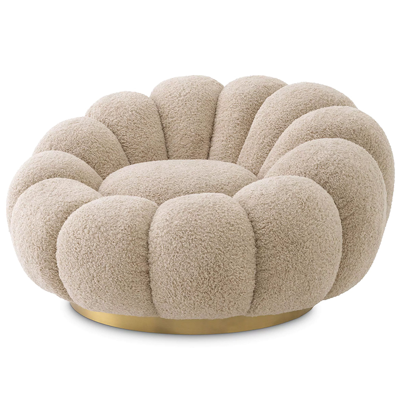 Кресло Eichholtz Swivel Chair Mello Canberra Sand Бежевый Латунь Кресло Eichholtz Swivel Chair Mello Canberra Sand Бежевый Латунь в Волгограде | Loft Concept