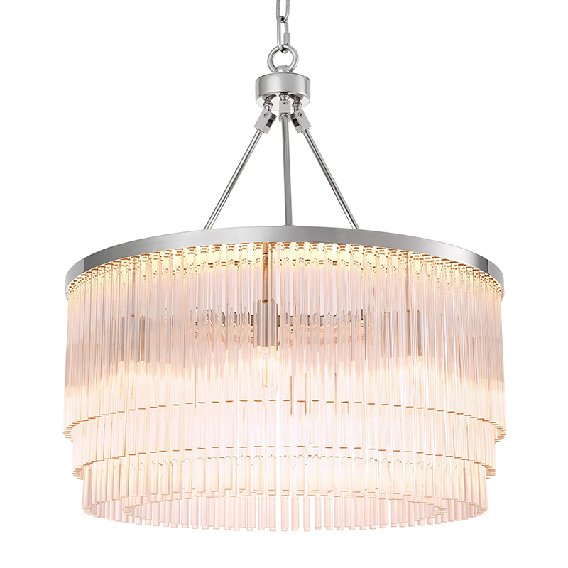 Люстра Eichholtz Chandelier Hector S Nickel Никель Прозрачное Стекло Люстра Eichholtz Chandelier Hector S Nickel Никель Прозрачное Стекло в Волгограде | Loft Concept