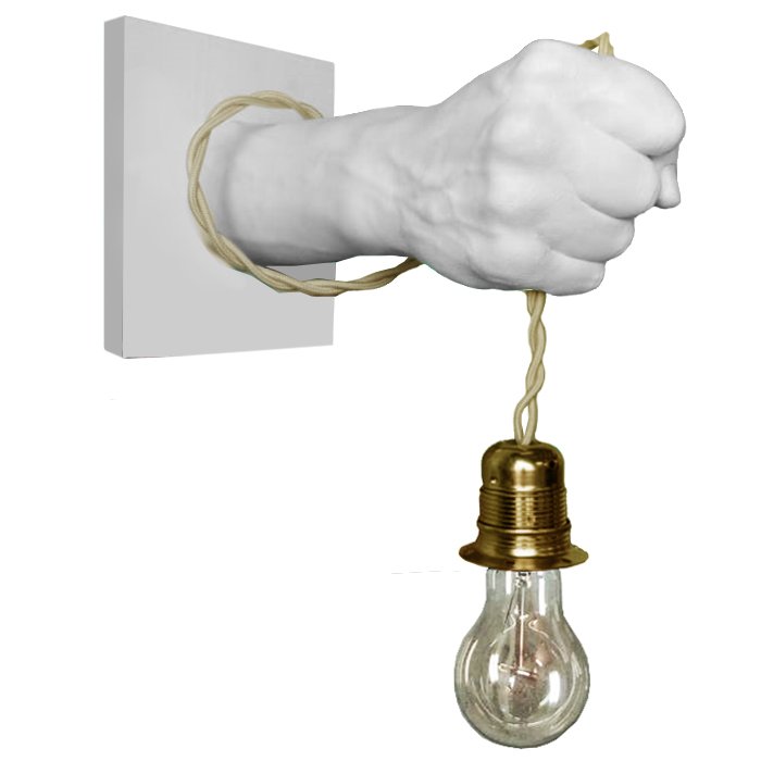 Бра Arm Sculpture Wall lamp Белый Бронза Бра Arm Sculpture Wall lamp Белый Бронза в Волгограде | Loft Concept