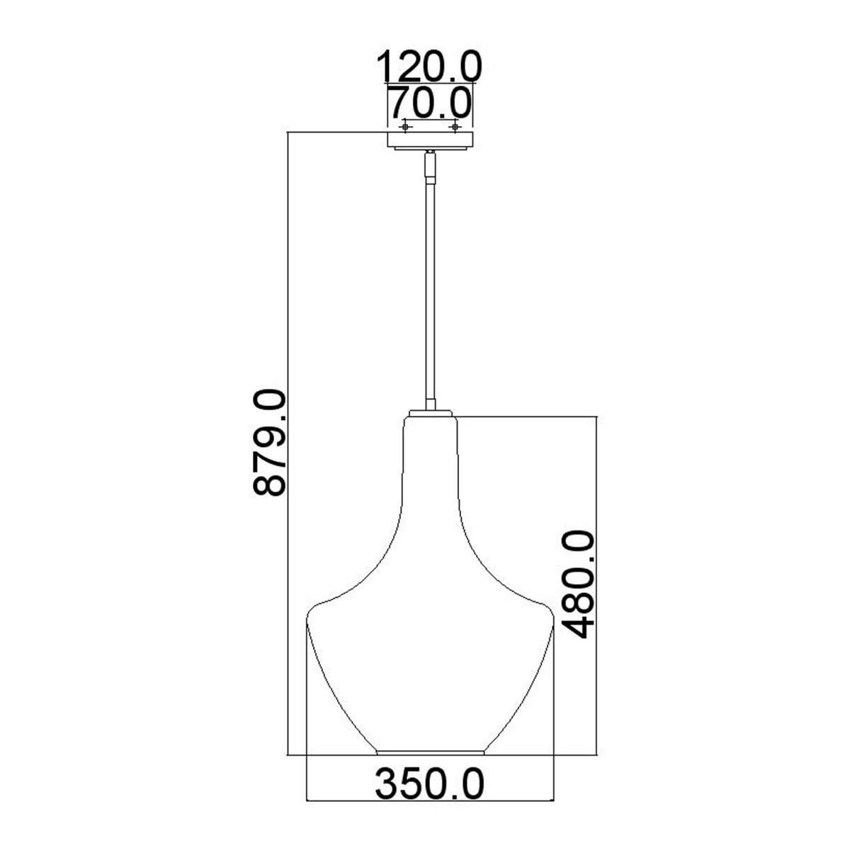 Подвесной светильник прозрачный стеклянный органической формы Kichler в Волгограде
