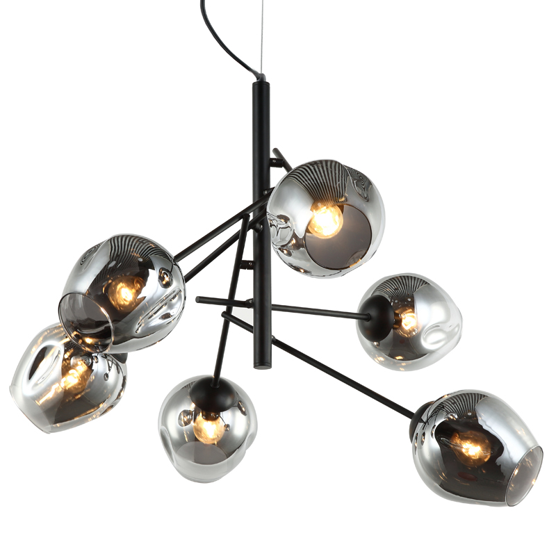 Люстра Branching Bubble Chandelier Vertical Gray Черный Серый (Gray) Люстра Branching Bubble Chandelier Vertical Gray Черный Серый (Gray) в Волгограде | Loft Concept